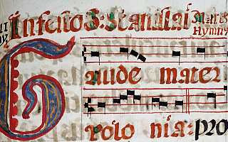 Prezentacja rękopisu „Hymnarza Rzymskiego”. Dzieło można obejrzeć w Archiwum Archidiecezji Warmińskiej